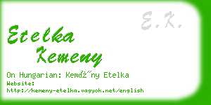 etelka kemeny business card